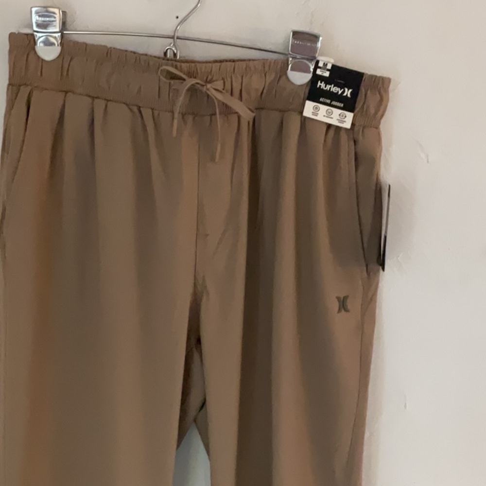 Hurley Active Jogger Exist New Lt Warp Knit Pant, Size M, Bristlecone/Tan, NWT - Picture 2 of 11